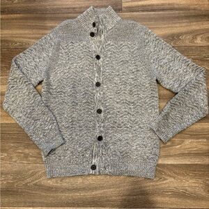 Banana Republic Men’s Gray Chunky Knit Mock Neck Sweater Size Medium